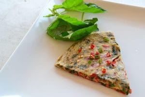 spinach and red pepper fritata